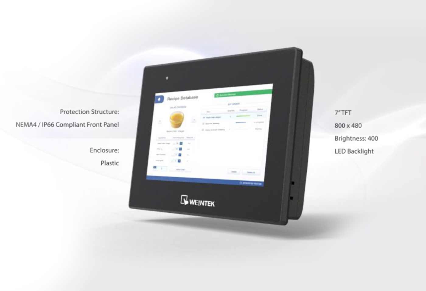 Weintek CMT2078X: Touch Screen, display 7" wide, risoluzione 800x480 ...