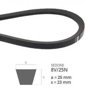 Courroie Trapézoïdale étroite Pix SPA 982 - Dimensions 12.7x10 Mm, Longueur 982 Mm - Neuf