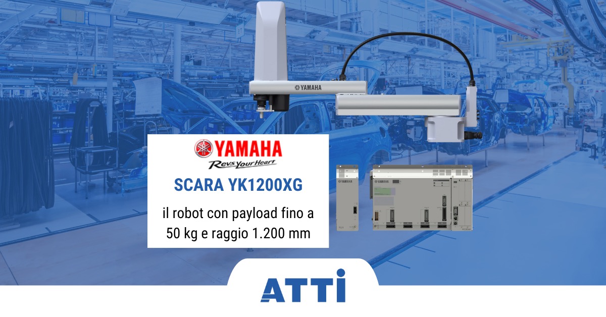 Ecco YK1200XG, il robot SCARA Yamaha con payload fino a 50 kg e raggio 1200 mm