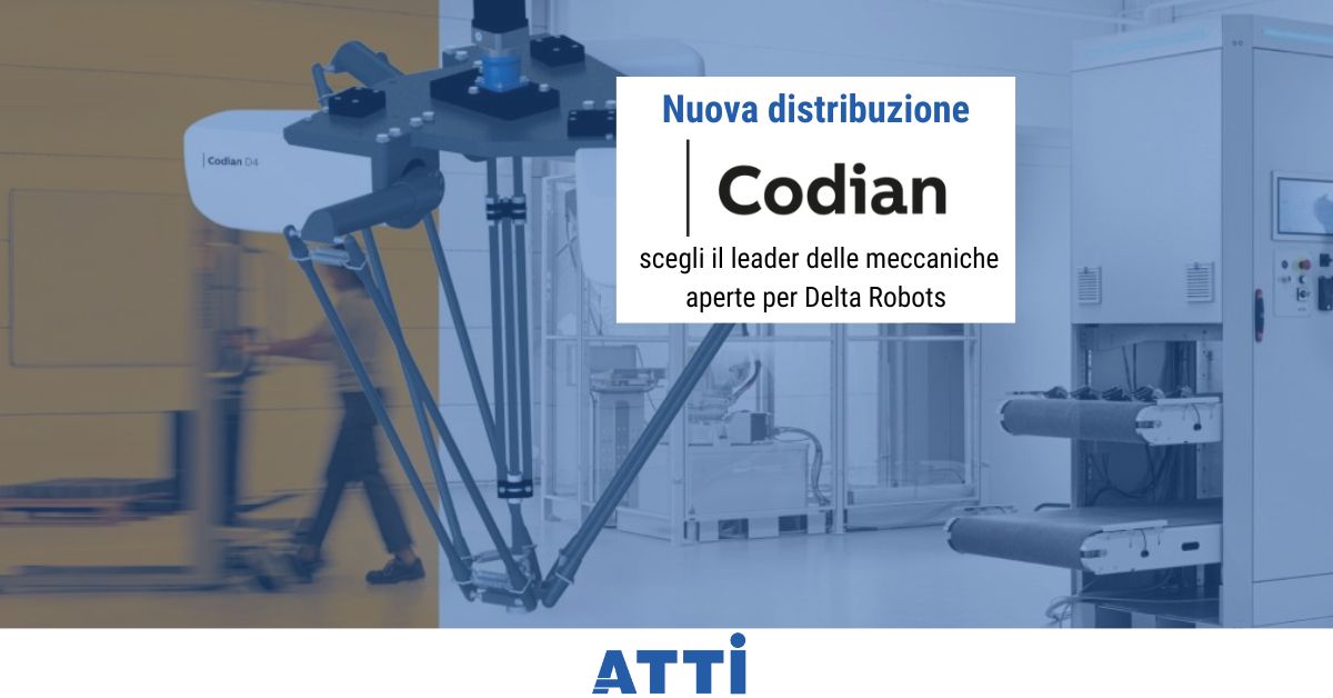 ATTI distribuisce Codian Robotics, le meccaniche aperte per Delta Robots